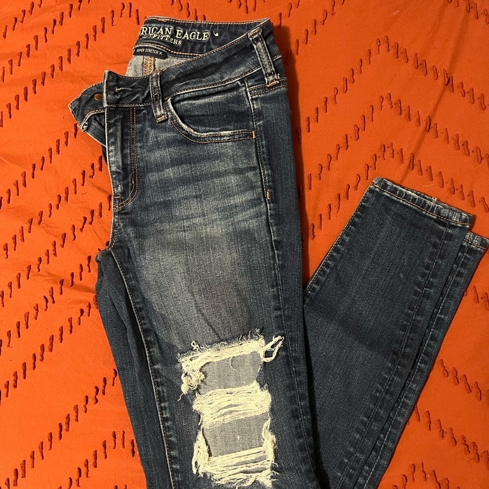 American Eagle Outfitters Dark Blue Skinny Jeans